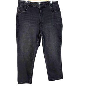 ASOS Design Curvy Black High Rise Denim Skinny Jeans Plus Size 36x30